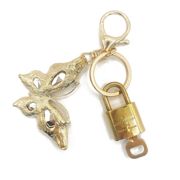 Authentic Louis Vuitton Lock & Key with Bag Charm Keychain Key Charm Chain - Picture 5 of 6